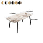 Tavolo da pranzo in pietra sinterizzato rettangolare moderni mobili verdi grigio bianco con 4 gambe