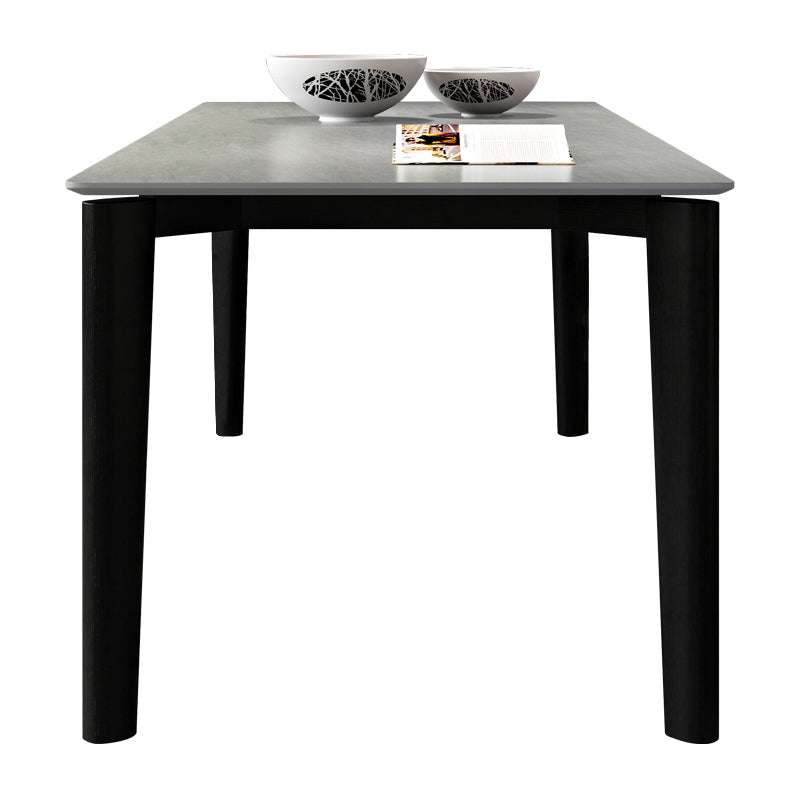 Tavolo da pranzo moderno della metà del secolo Tavolo da pranzo in pietra rettangolo con 4 gambe