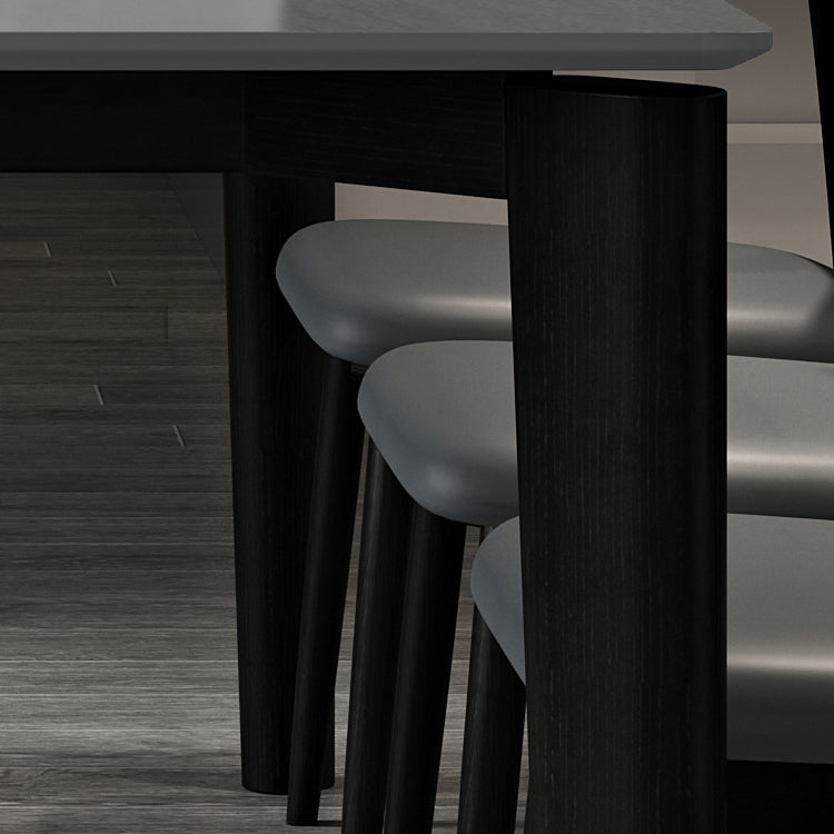 Tavolo da pranzo moderno della metà del secolo Tavolo da pranzo in pietra rettangolo con 4 gambe