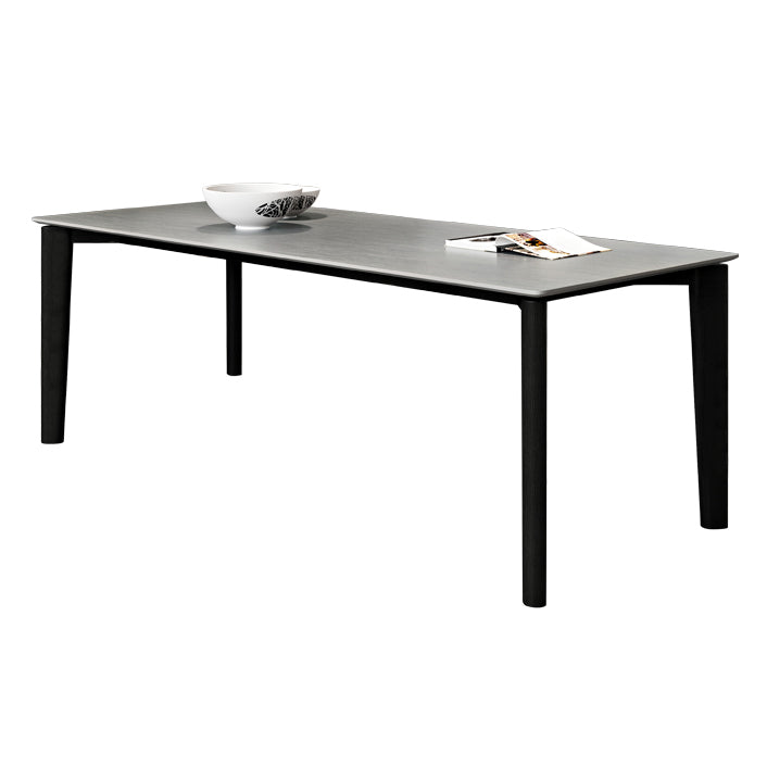 Tavolo da pranzo moderno della metà del secolo Tavolo da pranzo in pietra rettangolo con 4 gambe