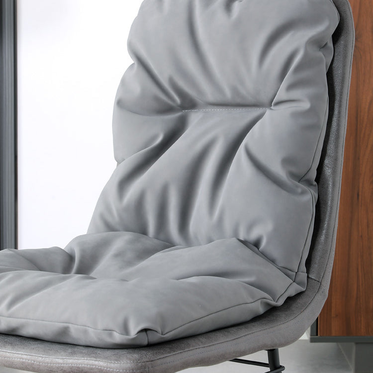 現代的なメタルダイニングルームチェアアームレス布張りのサイドチェア