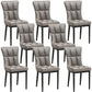 Silla de comedor de cuero Glam Parsons con patas de acero en acabado mate para el hogar