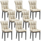 Silla de comedor de cuero Glam Parsons con patas de acero en acabado mate para el hogar