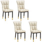 Silla de comedor de cuero Glam Parsons con patas de acero en acabado mate para el hogar