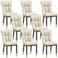 Silla de comedor de cuero Glam Parsons con patas de acero en acabado mate para el hogar