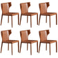 Contemporary Leather Dining Chair Wingback Side Chair in Matte Finish for Kitchen
