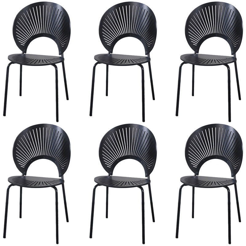 Industrial Metal Dining Room Chair Open Back Dining Side Chair for Restaurant Use