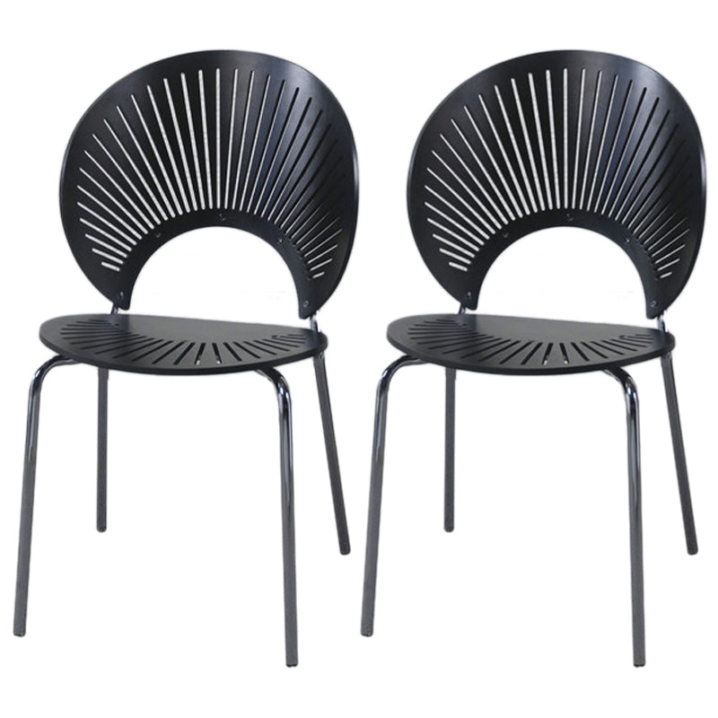 Industrial Metal Dining Room Chair Open Back Dining Side Chair for Restaurant Use