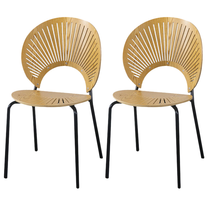 Industrial Metal Dining Room Chair Open Back Dining Side Chair for Restaurant Use