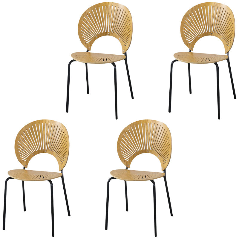 Industrial Metal Dining Room Chair Open Back Dining Side Chair for Restaurant Use