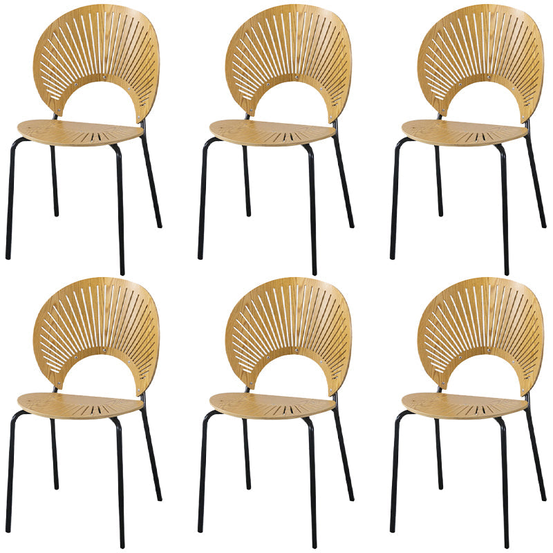 Industrial Metal Dining Room Chair Open Back Dining Side Chair for Restaurant Use