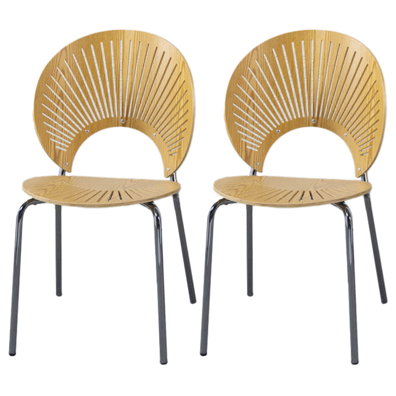 Industrial Metal Dining Room Chair Open Back Dining Side Chair for Restaurant Use