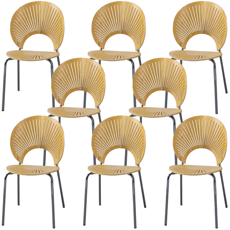 Industrial Metal Dining Room Chair Open Back Dining Side Chair for Restaurant Use