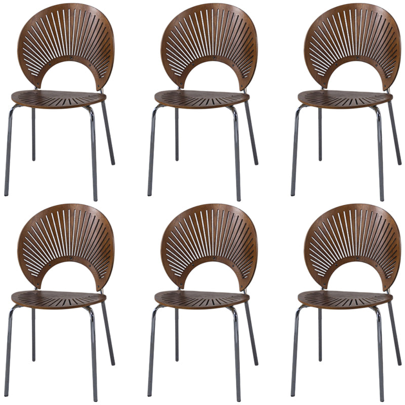 Industrial Metal Dining Room Chair Open Back Dining Side Chair for Restaurant Use