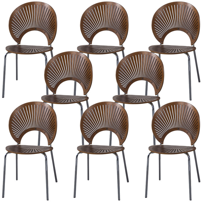 Industrial Metal Dining Room Chair Open Back Dining Side Chair for Restaurant Use