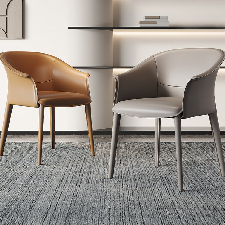Contemporary Metal Dining Room Chair Leather Dining Chairs for Home Use Clearhalo 'Dining Chairs' 'Dining Tables & Seating' 'dining_chair' 'furn' 'furn_dining_chair' 'Furniture' 'Kitchen & Dining Furniture' 5529547