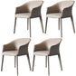 Contemporary Metal Dining Room Chair Leather Dining Chairs for Home Use Grey 4 Piece Set Clearhalo 'Dining Chairs' 'Dining Tables & Seating' 'dining_chair' 'furn' 'furn_dining_chair' 'Furniture' 'Kitchen & Dining Furniture' 5529549