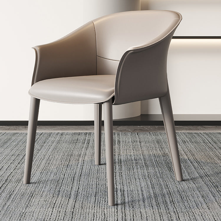 Contemporary Metal Dining Room Chair Leather Dining Chairs for Home Use Clearhalo 'Dining Chairs' 'Dining Tables & Seating' 'dining_chair' 'furn' 'furn_dining_chair' 'Furniture' 'Kitchen & Dining Furniture' 5529550