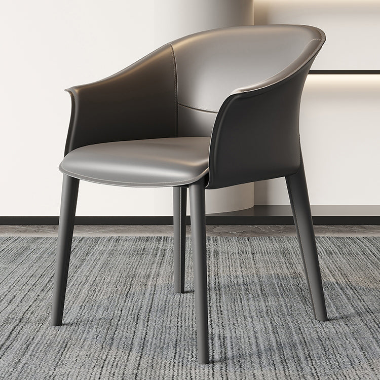 Contemporary Metal Dining Room Chair Leather Dining Chairs for Home Use Clearhalo 'Dining Chairs' 'Dining Tables & Seating' 'dining_chair' 'furn' 'furn_dining_chair' 'Furniture' 'Kitchen & Dining Furniture' 5529551