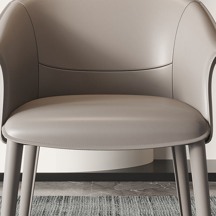 Contemporary Metal Dining Room Chair Leather Dining Chairs for Home Use Clearhalo 'Dining Chairs' 'Dining Tables & Seating' 'dining_chair' 'furn' 'furn_dining_chair' 'Furniture' 'Kitchen & Dining Furniture' 5529559