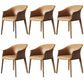 Contemporary Metal Dining Room Chair Leather Dining Chairs for Home Use Brown 6 Piece Set Clearhalo 'Dining Chairs' 'Dining Tables & Seating' 'dining_chair' 'furn' 'furn_dining_chair' 'Furniture' 'Kitchen & Dining Furniture' 5529560