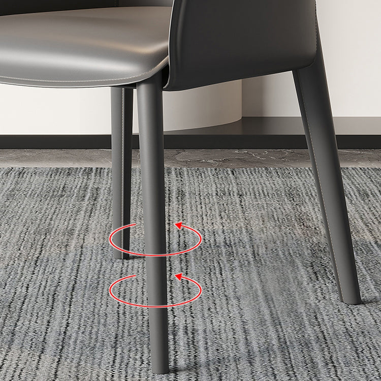 Contemporary Metal Dining Room Chair Leather Dining Chairs for Home Use Clearhalo 'Dining Chairs' 'Dining Tables & Seating' 'dining_chair' 'furn' 'furn_dining_chair' 'Furniture' 'Kitchen & Dining Furniture' 5529563