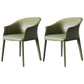 Contemporary Metal Dining Room Chair Leather Dining Chairs for Home Use Blackish Green 2 Piece Set Clearhalo 'Dining Chairs' 'Dining Tables & Seating' 'dining_chair' 'furn' 'furn_dining_chair' 'Furniture' 'Kitchen & Dining Furniture' 5529564