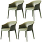 Contemporary Metal Dining Room Chair Leather Dining Chairs for Home Use Blackish Green 4 Piece Set Clearhalo 'Dining Chairs' 'Dining Tables & Seating' 'dining_chair' 'furn' 'furn_dining_chair' 'Furniture' 'Kitchen & Dining Furniture' 5529565
