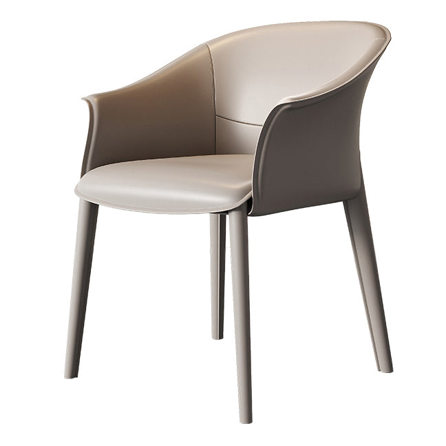 Contemporary Metal Dining Room Chair Leather Dining Chairs for Home Use Clearhalo 'Dining Chairs' 'Dining Tables & Seating' 'dining_chair' 'furn' 'furn_dining_chair' 'Furniture' 'Kitchen & Dining Furniture' 5529566