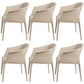 Contemporary Metal Dining Room Chair Leather Dining Chairs for Home Use Off-White 6 Piece Set Clearhalo 'Dining Chairs' 'Dining Tables & Seating' 'dining_chair' 'furn' 'furn_dining_chair' 'Furniture' 'Kitchen & Dining Furniture' 5529575