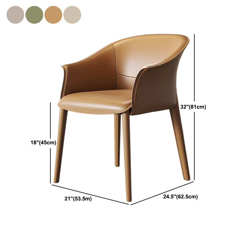 Contemporary Metal Dining Room Chair Leather Dining Chairs for Home Use Clearhalo 'Dining Chairs' 'Dining Tables & Seating' 'dining_chair' 'furn' 'furn_dining_chair' 'Furniture' 'Kitchen & Dining Furniture' 5529577
