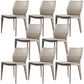 Contemporary Metal Dining Room Chair Armless Leather Dining Chairs for Home Use