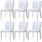 Contemporary Metal Dining Room Chair Armless Leather Dining Chairs for Home Use