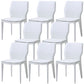 Contemporary Metal Dining Room Chair Armless Leather Dining Chairs for Home Use