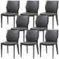 Contemporary Metal Dining Room Chair Armless Leather Dining Chairs for Home Use