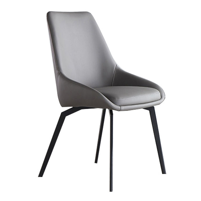 Contemporary Style Dining Chair Armless Chairs with Metal Legs for Home