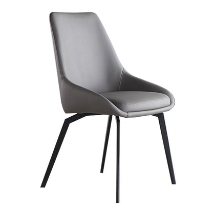 Contemporary Style Dining Chair Armless Chairs with Metal Legs for Home