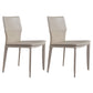 Contemporary Style Dining Chairs Armless Chairs with Metal Legs for Home Khaki 2 Piece Set Clearhalo 'Dining Chairs' 'Dining Tables & Seating' 'dining_chair' 'furn' 'furn_dining_chair' 'Furniture' 'Kitchen & Dining Furniture' 5529624