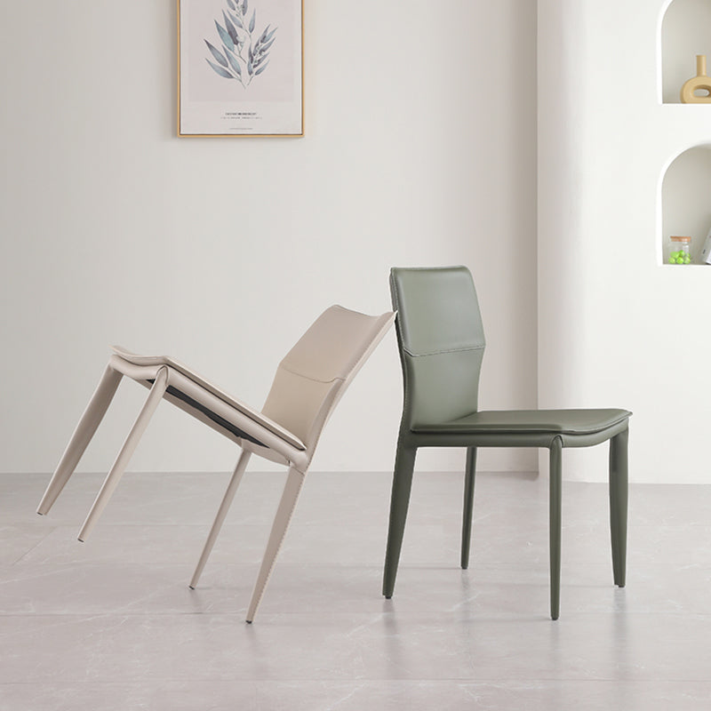 Contemporary Style Dining Chairs Armless Chairs with Metal Legs for Home Clearhalo 'Dining Chairs' 'Dining Tables & Seating' 'dining_chair' 'furn' 'furn_dining_chair' 'Furniture' 'Kitchen & Dining Furniture' 5529625