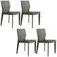 Contemporary Style Dining Chairs Armless Chairs with Metal Legs for Home Blackish Green 4 Piece Set Clearhalo 'Dining Chairs' 'Dining Tables & Seating' 'dining_chair' 'furn' 'furn_dining_chair' 'Furniture' 'Kitchen & Dining Furniture' 5529635