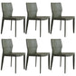 Contemporary Style Dining Chairs Armless Chairs with Metal Legs for Home Blackish Green 6 Piece Set Clearhalo 'Dining Chairs' 'Dining Tables & Seating' 'dining_chair' 'furn' 'furn_dining_chair' 'Furniture' 'Kitchen & Dining Furniture' 5529637