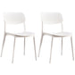 Scandinavian Stackable Armless Dining Chairs Plastic Open Back Dining Side Chair White 2 Piece Set Clearhalo 'Dining Chairs' 'Dining Tables & Seating' 'dining_chair' 'furn' 'furn_dining_chair' 'Furniture' 'Kitchen & Dining Furniture' 5529658