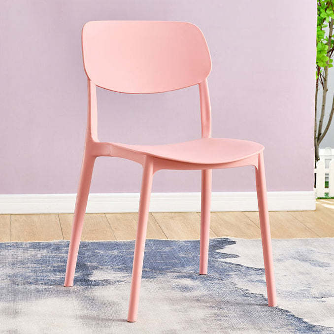 Scandinavian Stackable Armless Dining Chairs Plastic Open Back Dining Side Chair Clearhalo 'Dining Chairs' 'Dining Tables & Seating' 'dining_chair' 'furn' 'furn_dining_chair' 'Furniture' 'Kitchen & Dining Furniture' 5529659