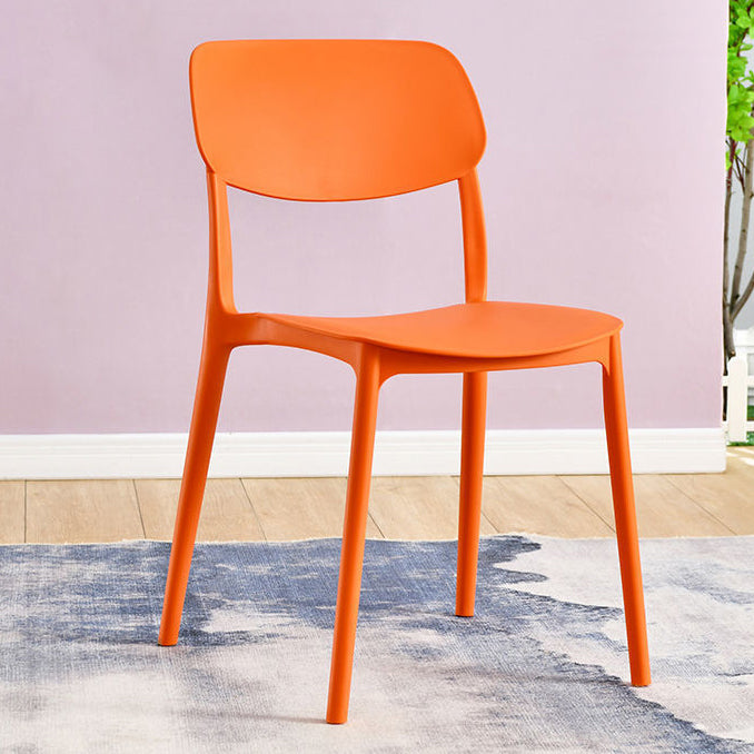 Scandinavian Stackable Armless Dining Chairs Plastic Open Back Dining Side Chair Clearhalo 'Dining Chairs' 'Dining Tables & Seating' 'dining_chair' 'furn' 'furn_dining_chair' 'Furniture' 'Kitchen & Dining Furniture' 5529660