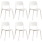 Scandinavian Stackable Armless Dining Chairs Plastic Open Back Dining Side Chair White 6 Piece Set Clearhalo 'Dining Chairs' 'Dining Tables & Seating' 'dining_chair' 'furn' 'furn_dining_chair' 'Furniture' 'Kitchen & Dining Furniture' 5529663
