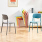 Scandinavian Stackable Armless Dining Chairs Plastic Open Back Dining Side Chair Clearhalo 'Dining Chairs' 'Dining Tables & Seating' 'dining_chair' 'furn' 'furn_dining_chair' 'Furniture' 'Kitchen & Dining Furniture' 5529669