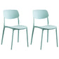 Scandinavian Stackable Armless Dining Chairs Plastic Open Back Dining Side Chair Light Green 2 Piece Set Clearhalo 'Dining Chairs' 'Dining Tables & Seating' 'dining_chair' 'furn' 'furn_dining_chair' 'Furniture' 'Kitchen & Dining Furniture' 5529681