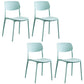 Scandinavian Stackable Armless Dining Chairs Plastic Open Back Dining Side Chair Light Green 4 Piece Set Clearhalo 'Dining Chairs' 'Dining Tables & Seating' 'dining_chair' 'furn' 'furn_dining_chair' 'Furniture' 'Kitchen & Dining Furniture' 5529682