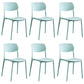 Scandinavian Stackable Armless Dining Chairs Plastic Open Back Dining Side Chair Light Green 6 Piece Set Clearhalo 'Dining Chairs' 'Dining Tables & Seating' 'dining_chair' 'furn' 'furn_dining_chair' 'Furniture' 'Kitchen & Dining Furniture' 5529683