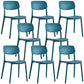 Scandinavian Stackable Armless Dining Chairs Plastic Open Back Dining Side Chair Dark Blue 8 Piece Set Clearhalo 'Dining Chairs' 'Dining Tables & Seating' 'dining_chair' 'furn' 'furn_dining_chair' 'Furniture' 'Kitchen & Dining Furniture' 5529688